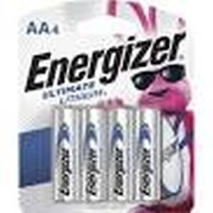 BATTERY; ENERGIZER AA LITHIUM 4 PK
