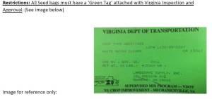 SEED; GRASS RYE GREEN TAG 50LB