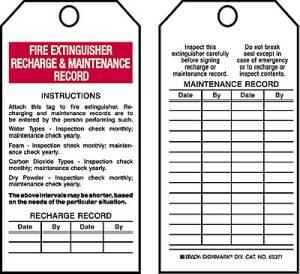 TAG; PLASTIC, FIRE EXTINGUISHE