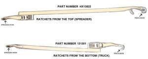 STRAP; SPREADER TOP HOLD DOWN RATCHET 2 IN X 115 IN