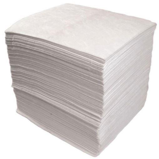 PADS; ABSORB OIL WHT 15X18 200CT BAG