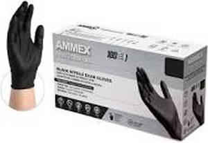 GLOVES; BLACK NITRILE XLARGE BX OF 100