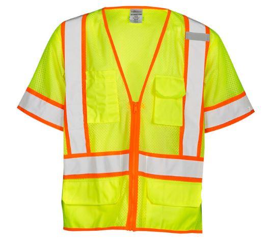 VEST; SAFETY YEL CL 3 W/MEDOT LOGO 2X