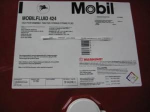 FLUID; MOBIL HYDRAULIC 424 (220 QTS/