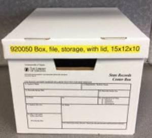 BOX; STORAGE FILE LIBRARY OF VIRGINIA