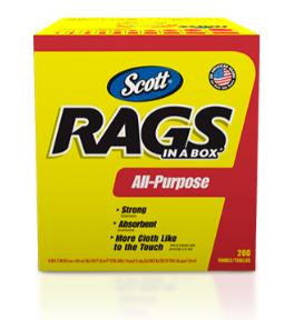 RAGS; PAPER IN DISPENSING BOX 200 COUNT